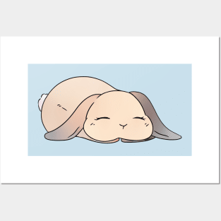 Sleeping Cream Lop Gradation Rabbit | Bailey Holland Lop Bunny  | Bunniesmee Posters and Art